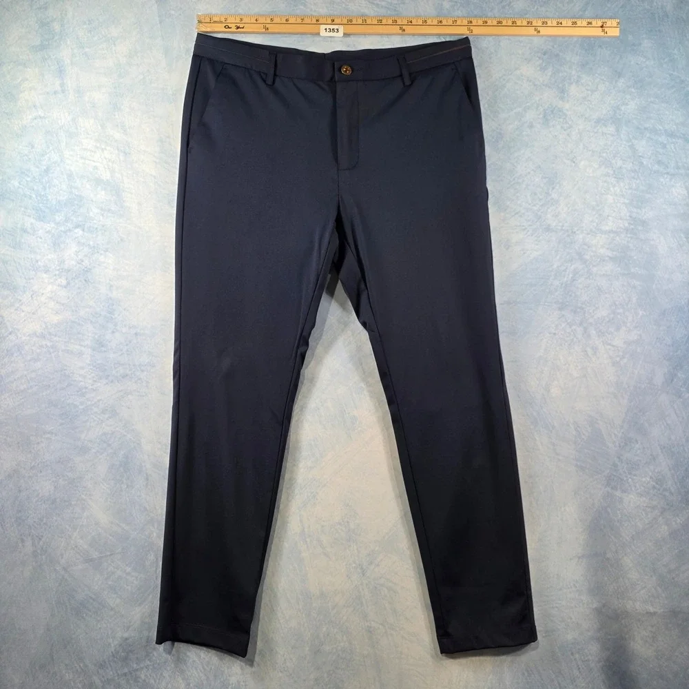 Mens Navy Blue‎ Technical Performance Golf Pants Stretch Trousers Size 36x28
